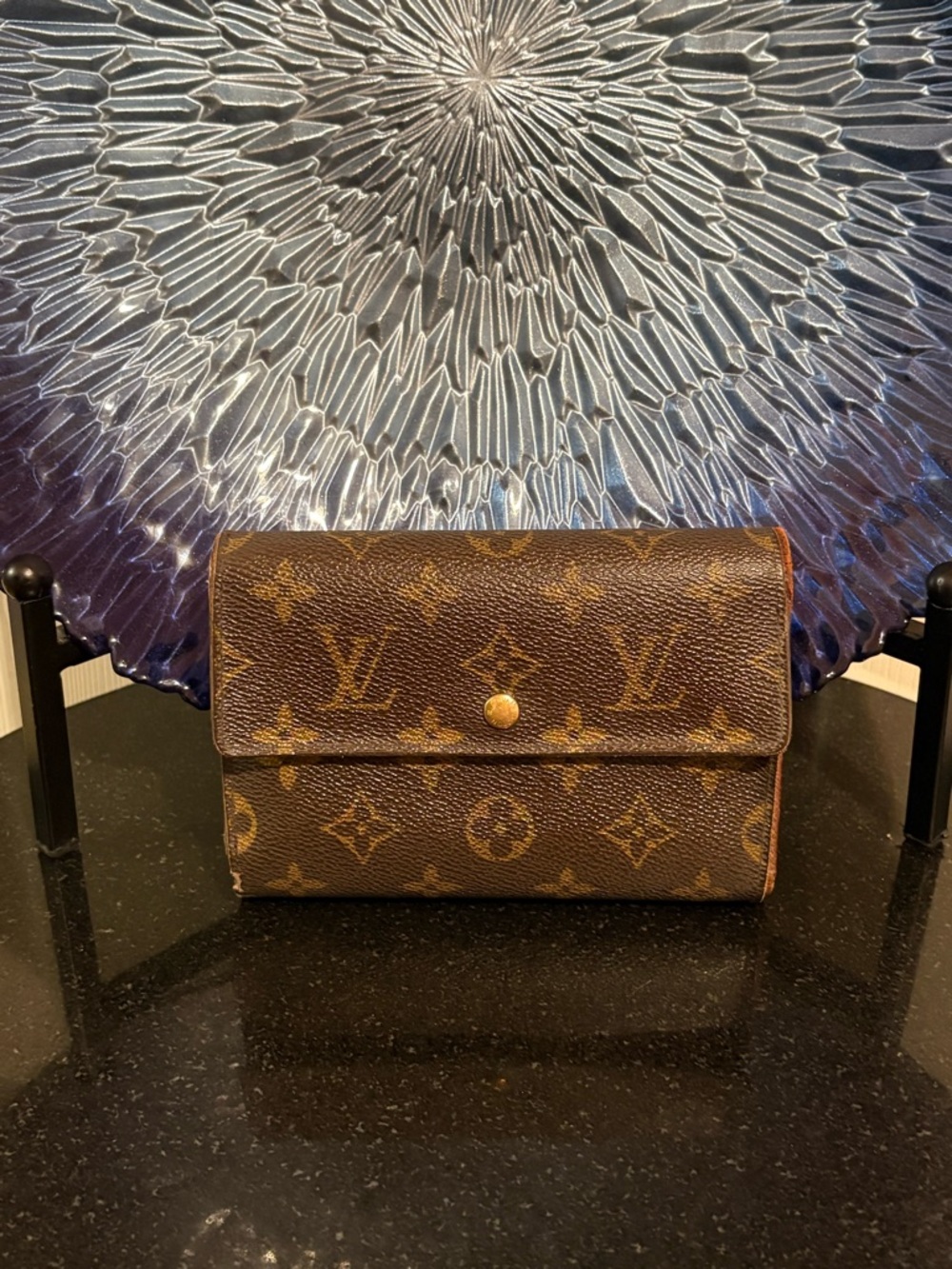 Louis Vuitton Brown Monogram Tri Fold Wallet